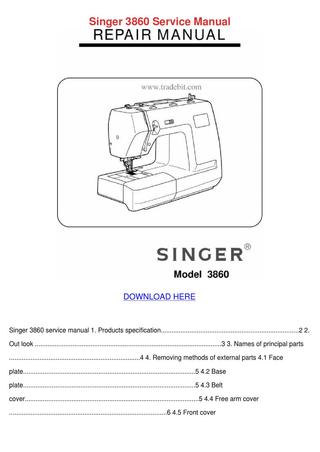 Singer 403a Service Manual Free Download